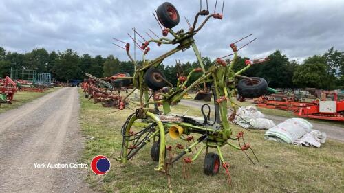 Claas Volto 740HR, 6 rotor tedder, spares and PTO in office