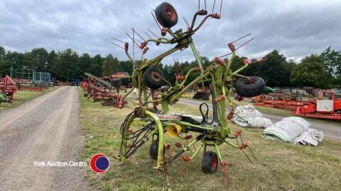 Claas Volto 740HR, 6 rotor tedder, spares and PTO in office