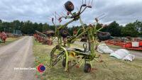 Claas Volto 740HR, 6 rotor tedder, spares and PTO in office