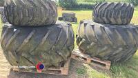 2 x Goodyear Terra 67 x 34 x 25 tyres and 2 x Goodyear Terra 38 x 20 x 16 tyres - 3