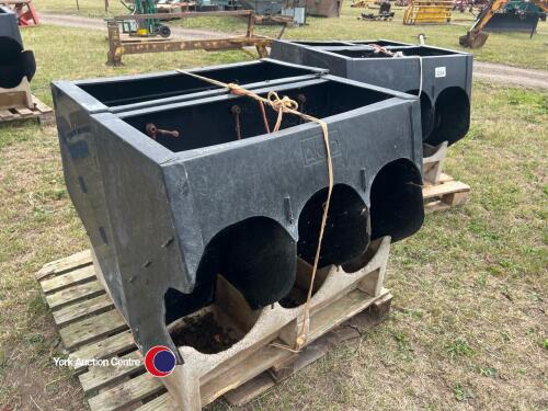 4 x ACO finisher pig feed hoppers