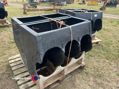 4 x ACO finisher pig feed hoppers