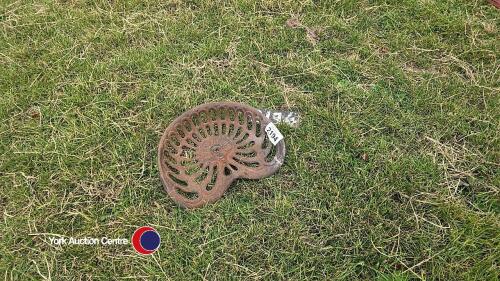 Cast iron implement seat