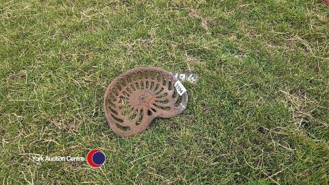 Cast iron implement seat