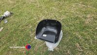 Metal bucket style tractor seat pan, new and unused - 2
