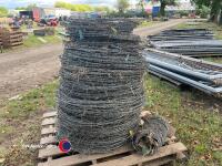 Barbed wire, used
