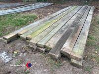 20 fence rails, 4in x 1 1/2in approx 12ft long