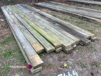20 fence rails, 4in x 1 1/2in approx 12ft long - 2