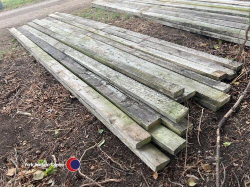 20 fence rails, 4in x 1 1/2in approx 12ft long