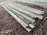 20 fence rails, 4in x 1 1/2in approx 12ft long