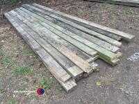 20 fence rails, 4in x 1 1/2in approx 12ft long - 3