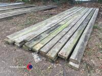 20 fence rails, 4in x 1 1/2in approx 12ft long