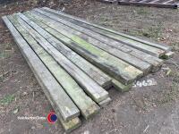 20 fence rails, 4in x 1 1/2in approx 12ft long - 2