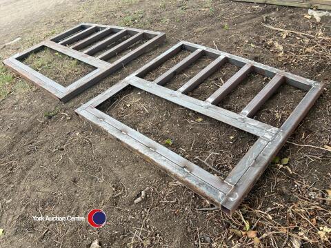 2 handmade steel gates. Ready for wooding and paint