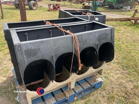 4 x ACO finisher pig feed hoppers