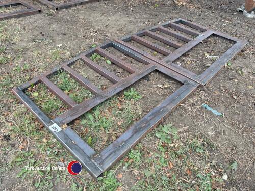 2 handmade steel gates. Ready for wooding and paint
