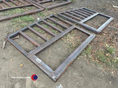 2 handmade steel gates. Ready for wooding and paint