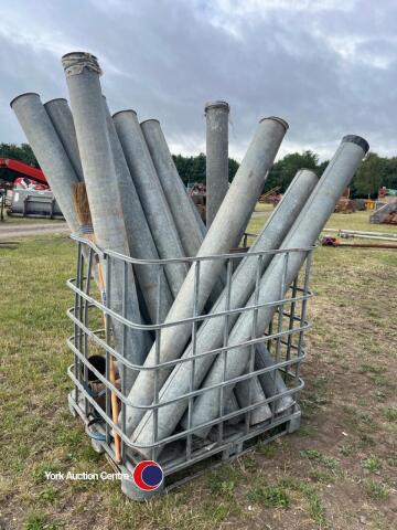 Quantity of steel grain pipes