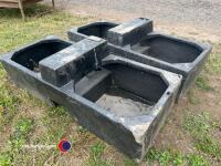 2 x water troughs plastic - 2