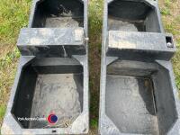 2 x water troughs plastic - 3
