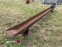 10ft x 6in galvanised water troughs