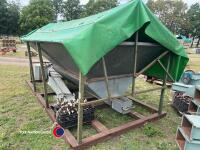 Portable grain pit c/w rollover sheet and conveyor - 3