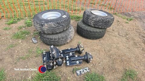 4 x wheels and axles