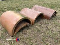 Glazed half round concrete troughs - 2