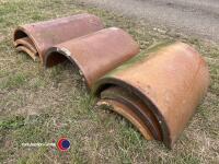 Glazed half round concrete troughs - 3