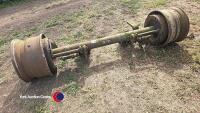 Commercial axle 8T SDC c/w brakes and rims