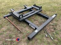 Hydraulic folding bale spike for 3 x big squares, pin and cone brackets - 2