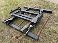 Hydraulic folding bale spike for 3 x big squares, pin and cone brackets - 3