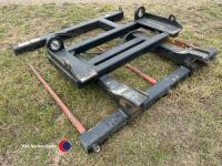 Hydraulic folding bale spike for 3 x big squares, pin and cone brackets - 4