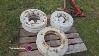 Wheel weights 6 x 50kg and adapter plates, fits standard continental hub with bolts - 2