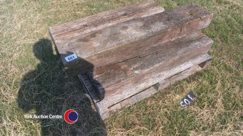 Pallet of oak railway sleepers