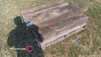 Pallet of oak railway sleepers