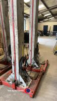 4 x 3 phase column lifts with control panel, used in commercial garage for lifting wagons, gwo - 2