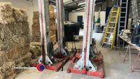 4 x 3 phase column lifts with control panel, used in commercial garage for lifting wagons, gwo - 3