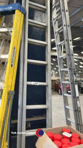 Pair of aluminium extension ladders