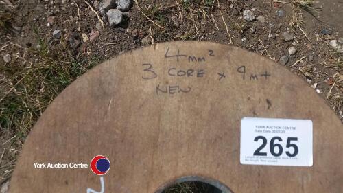 Length of armoured cable. 4mm 3 core. 9m length. New unused