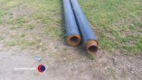 2 lengths of insulated steel pipe work - 2
