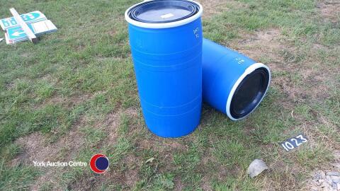 2 x barrels with sealable lids, new