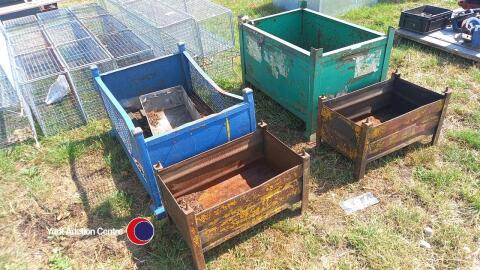 Metal parts bins small stillages