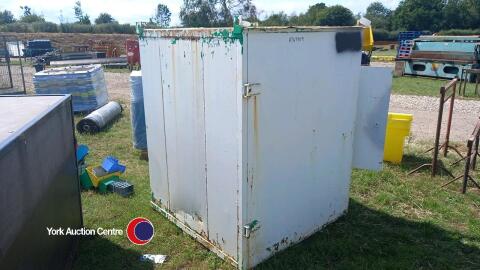 Small metal lockable container to suit ibc pod with heater keys in office