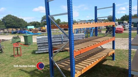 1 bay of industrial type racking.