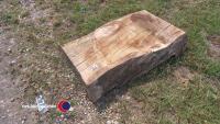 Large oak slab 800mm wide x 1300mm long x 200mm deep