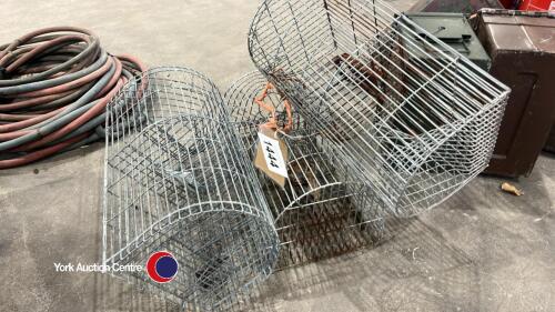 3 x galvanised vermin traps