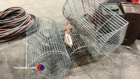 3 x galvanised vermin traps