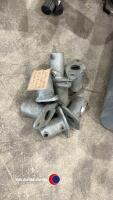 7 x scaffold tubes ground anchor plates, as new
