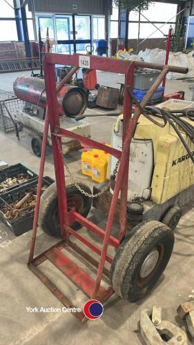 Oxy Acetylene gas bottle trolley